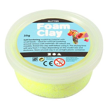 Foam Clay Glitter Geel - 35gr.
