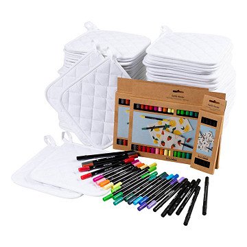 Group Set of Pot Holders with Markers