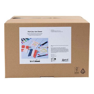 Gruppen-Set „Mal dein eigenes Banner“ 10,5 x 12 cm – 60 Stück.