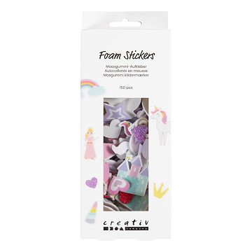 Princess and Unicorn Foam Stickers - 150 pcs.