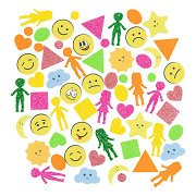 Foam Stickers Lachgezicht- 175st.