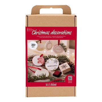 Bastelset für Weihnachtsschmuck aus selbsthärtender Modelliermasse