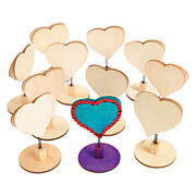 Colorations - Decorate your Wooden Memo Clip Heart, 12pcs.