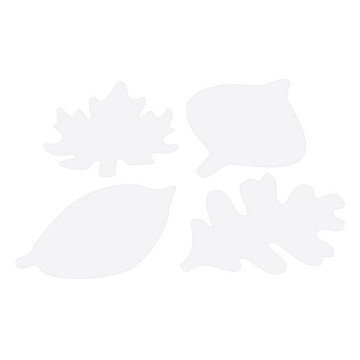 Colorations - Jumbo Craft Leaves Cardboard, 24 pieces