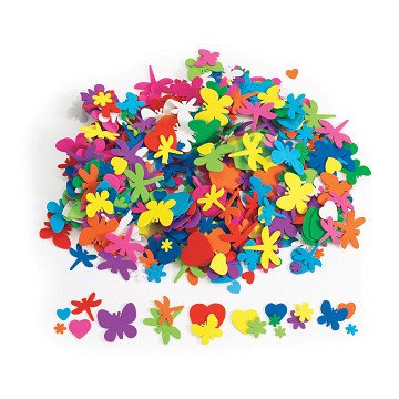Colorations - Flowers, Heart and Insects Shapes Foam, 500pcs.