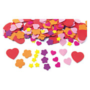 Colorations - Heart, Flower Shapes Foam, 150pcs.