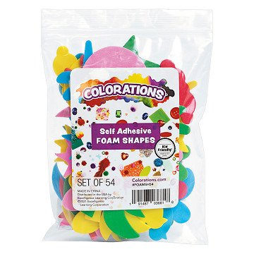 Colorations - Adhesive Foam Shapes, 54pcs.