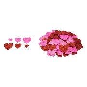 Colorations - Foam Stickers Glitter Hearts, 100 pcs.