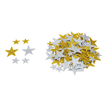 Colorations - Foam Stickers Glitter Stars, 100pcs.