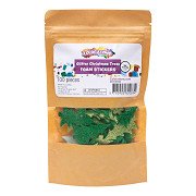 Colorations - Foam stickers Glitter Christmas trees, 100 pcs.