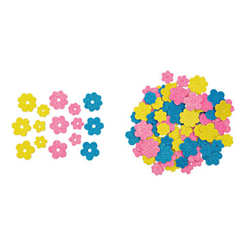 Colorations - Foam stickers Glitter Flowers, 120 pcs.