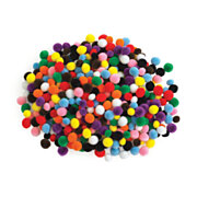 Färbungen – Mini-Pom-Poms, verschiedene, 450 Stück.