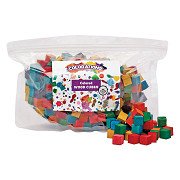 Colorations - Colored Wooden Cube Blocks, 196pcs.