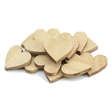 Colorations - Wooden Hearts Small, 20pcs.