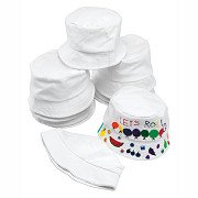 Colorations - Decorate your own Canvas Bucket Hat, Set of 10
