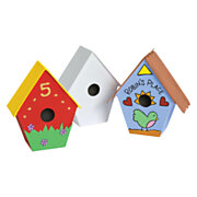 Colorations - Decorate your own Papier-mache Bird House, Set of 12