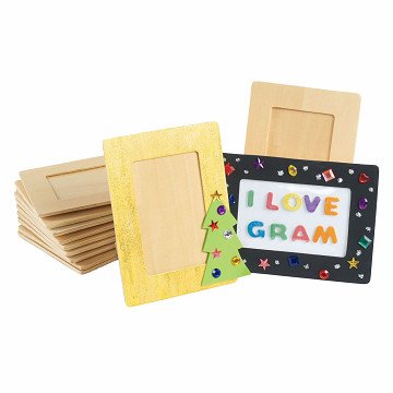 Colorations - Decorate your own Wooden Photo Frame, Set of 12