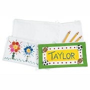 Colorations - Decorate your own Pencil Case Canvas, Set of 12