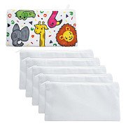 Colorations - Decorate Your Own Canvas Pencil Case, Set of 12
