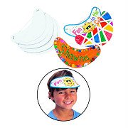 Colorations - Make and Decorate your own Sun Visor White, Set of 24