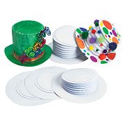 Colorations - Make and Decorate Your Own Hat Top White, Set of 12