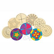 Colorations - Decorate your own Wooden Spinner, 24 pcs.