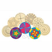 Colorations - Decorate your own Wooden Spinner, 24pcs.