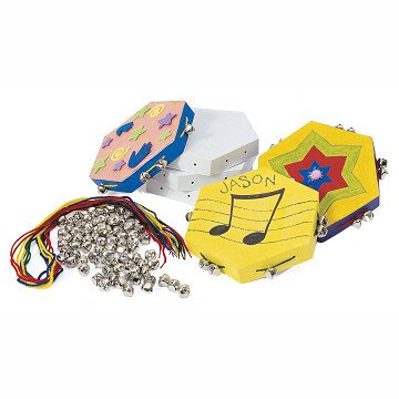 Colorations - Make your own Papier-mâché Tambourine, Set of 12