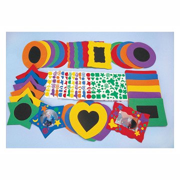 Foam Photo Frames with Self-Adhesive Foam Stickers, 36 pieces