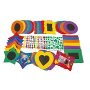 Colorations - Decorate your own Foam Photo Frame with Self-Adhesive Foam Stickers, Set of 36