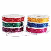 Colorations - Beading Cord Stretchable Colored 6 Spools, 55mtr.