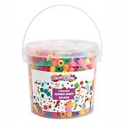 Colorations - Farbige große Fädelperlen im Eimer, 680 Gramm