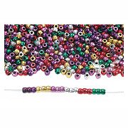 Colorations - Stringing Beads Metallic Color in Bag, 453 grams