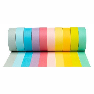 Colorations - Washi Tape Pastel Kleuren, Set van 10 