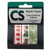 Colorations - Washi Tape Christmas 3 Rolls, 5mtr.