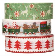 Colorations - Washi Tape Christmas 3 Rolls, 5mtr.