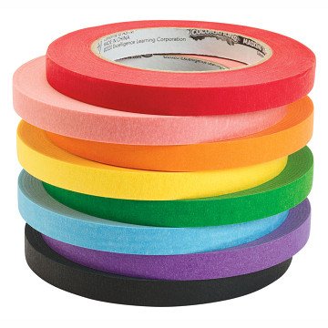 Colorations – Abdeckband 8 Farben – 55 Meter pro Farbe