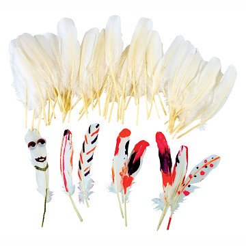 Colorations - Natural White Feathers, 48pcs.