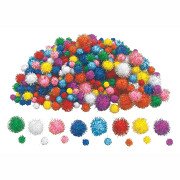 Colorations - Glitter Pompoms, 300pcs.
