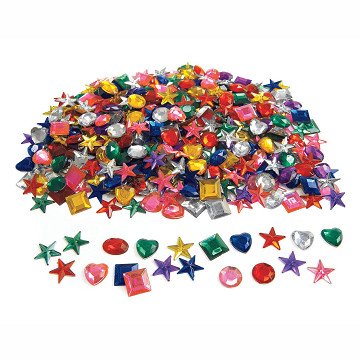 Colorations - Glitter Rhinestone Shapes, 570pcs.