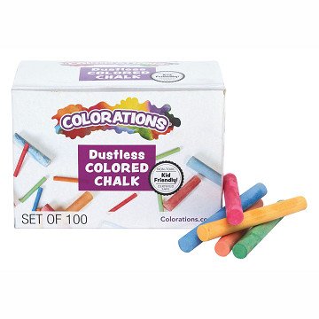 Colorations - Gekleurd Stofloos Krijt, 100st.