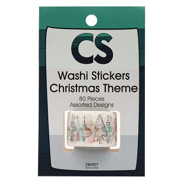 Colorations - Washi Stickers - Christmas Theme, 80 pcs.