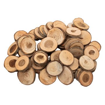 Färbungen – Unbearbeitete Holzscheiben 3–5 cm, 1 kg