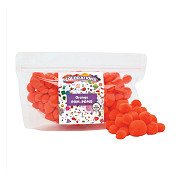 Färbungen - Pom Poms Orange, 100 Stück.