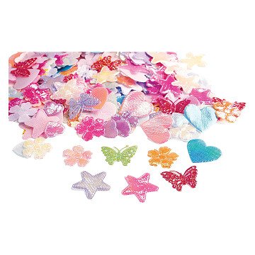 Colorations - Shiny Fabric Shapes, 500pcs.