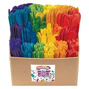 Colorations - Colored Wooden Craft Sticks Classroom Pack, 1200pcs.