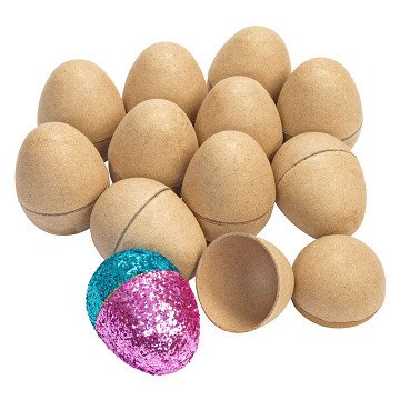 Colorations – Dekorieren Sie Ihre eigenen Pappmaché-Eier, 12er-Set.