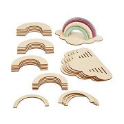 Colorations - Make and Decorate your Own Wooden Rainbow, Set of 6