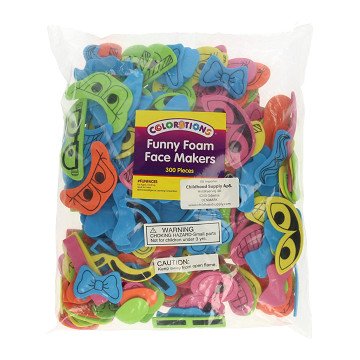 Colorations - Funny Facial Parts Foam, 300pcs.