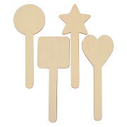 Colorations - DIY Wooden Stick Shapes 4 Designs, 20pcs.